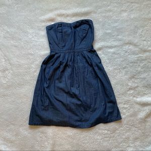 NWT Strapless Denim Dress